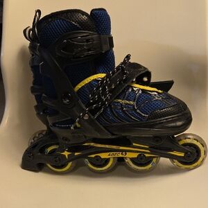 Schwinn Adjustable Blue and Black Inline Skate with Yellow Details